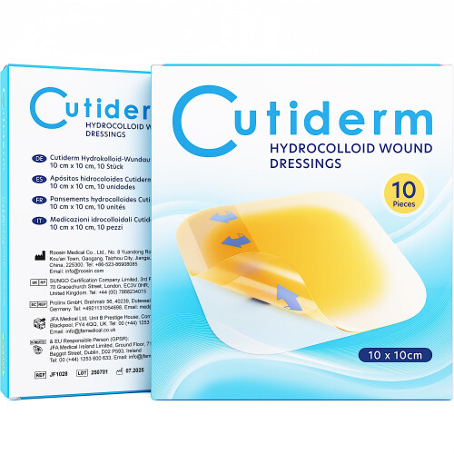Cutiderm Bordered Hydrocolloid Dressings 10 x10 cm - Pack of