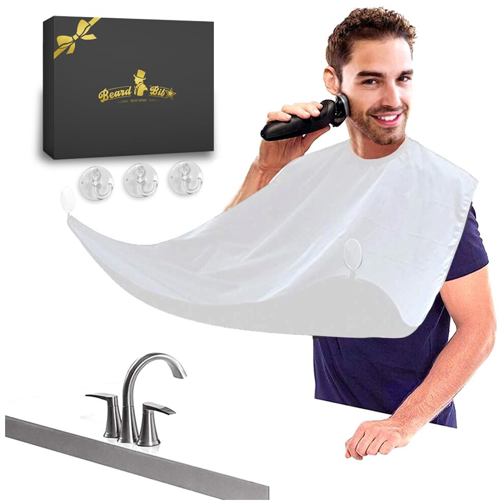 Qpenguinbabies Beard Bib Apron, Beard Catcher With Suction Cups