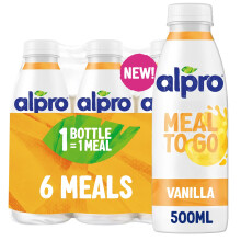 Alpro Meal To Go Vanilla Flavour, Ready-To-Drink Meal Replacement Drink,