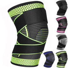 Adjustable Knee Support Brace 1 pack Compression Knee Sleeves for Men Women Use for Meniscus Tear, Arthritis, Tendinitis, Ligament Injury,Weight Lift