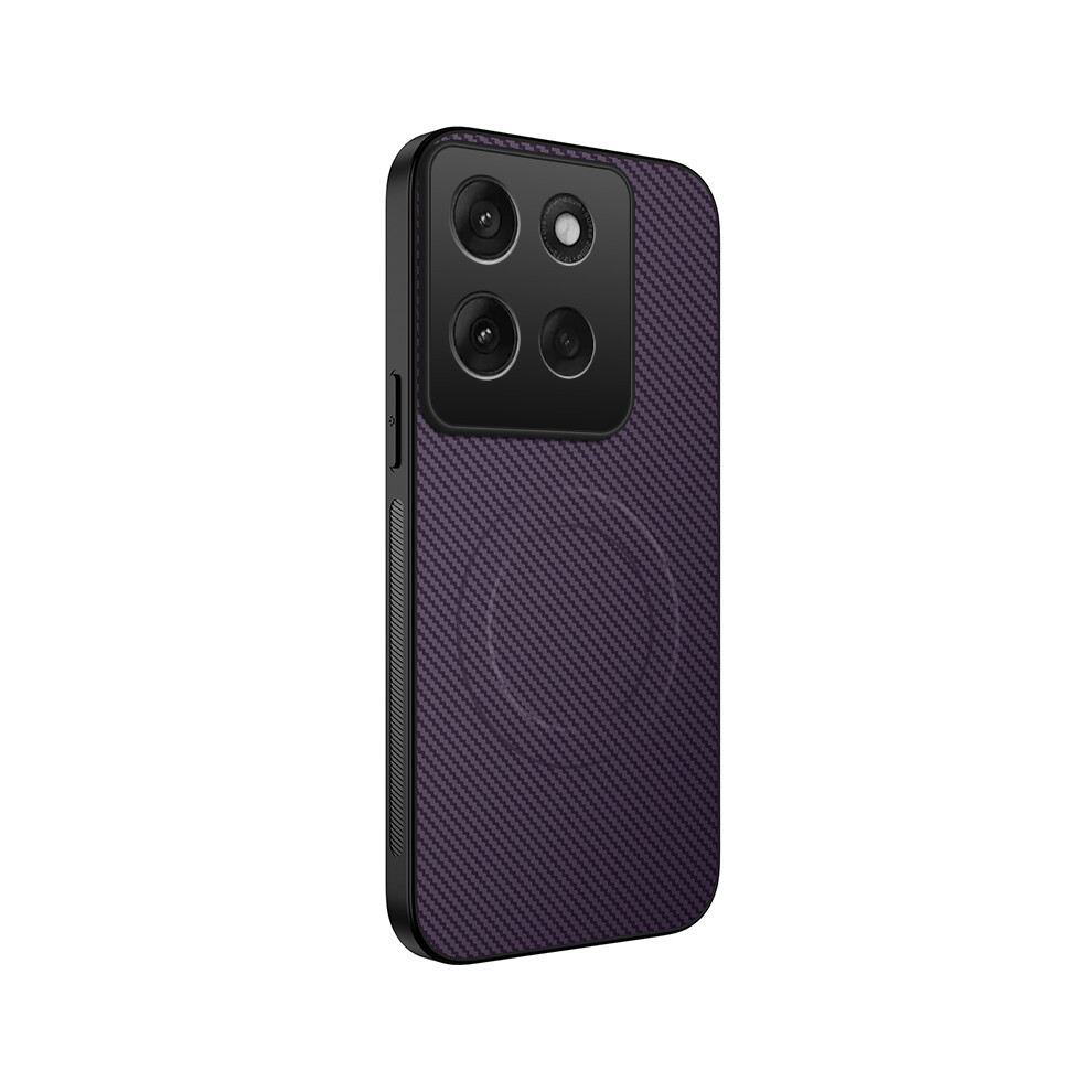 (Purple) Wanlonfeng For Motorola Moto G86 5G Magnetic Case Tq Series Carbon Fiber Texture Pc Tpu Phone Cover Purple 6914296407716