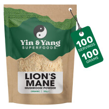 Organic Lion's Mane Mushroom Powder | 3 Month Supply | High-Strength Full-Spectrum Extract for Cognitive Function, Focus, and Immune Support | 100% P