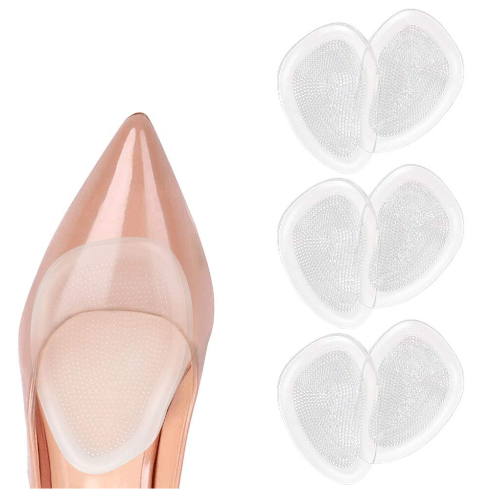 Uraqt High Heels Pads, 3 Pairs Metatarsal Pads For Women, Reusable Ball Of Foot Cushion, Forefoot Gel Insoles Prevent Blisters And Calluses
