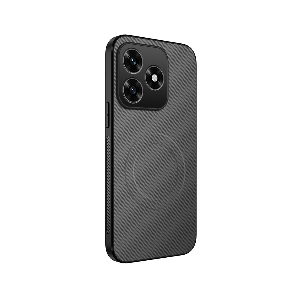 (Grey) Wanlonfeng For Honor X5c 4G / Honor X5c Plus 4G Magnetic Case Tq Series Carbon Fiber Texture Pc Tpu Phone Cover Grey 6914295163095