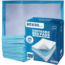100 Pack Incontinence Bed Pads 90 x 60cm – Highly Absorbent Disposable Waterproof Bed Sheets for Adults, Elderly, Children & Babies – Bed Wetting