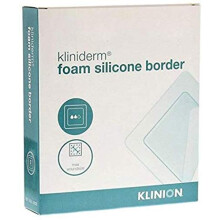 Kliniderm Foam Silicone Border Square Dressing, 15 x 15 cm
