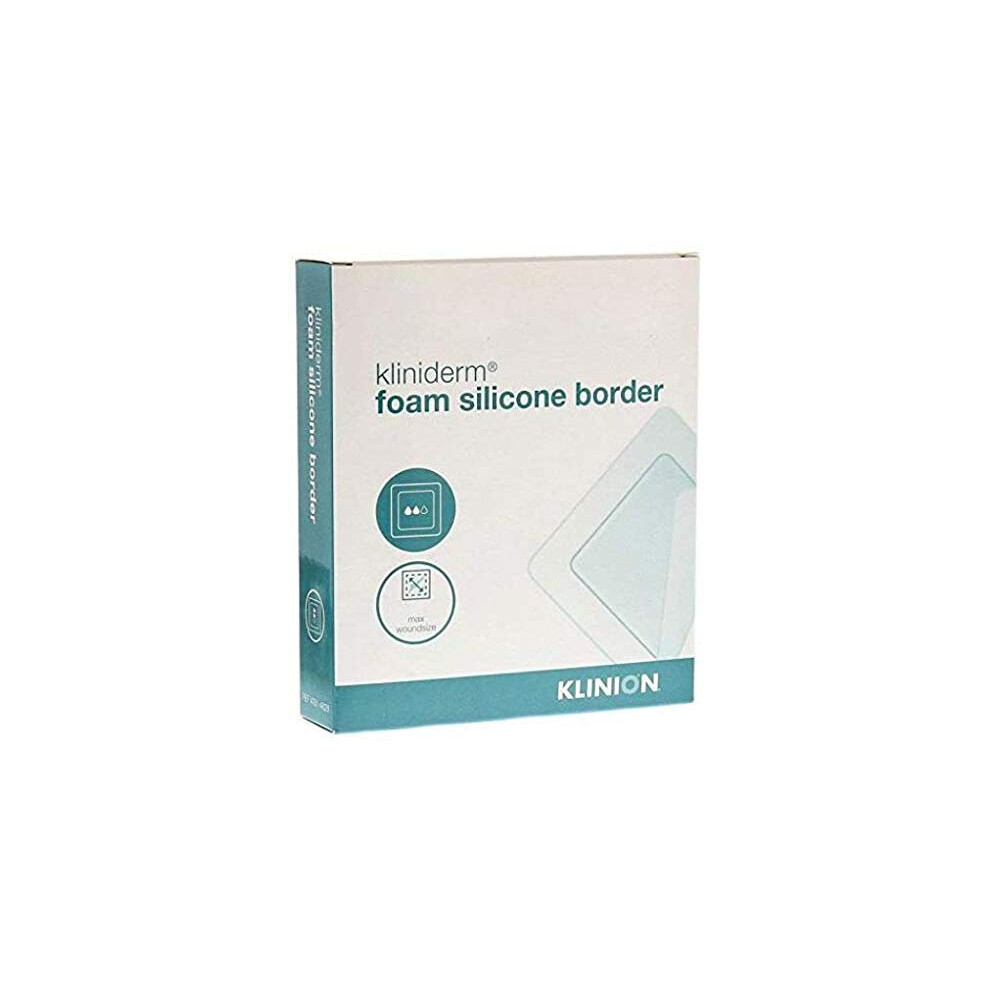 Kliniderm Foam Silicone Border Square Dressing, 15 X 15 Cm