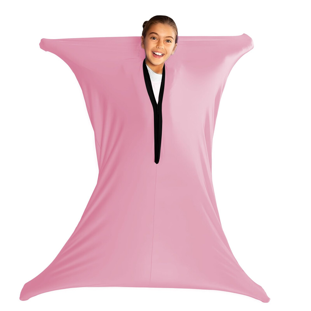 Szsmart Sensory Body Sock For Kids, 56"X28" Full-Body Wrap Stretchy Body Sox To Relieve Stress For Children With Autism, Anxiet (Pink, L/140-160Cm)