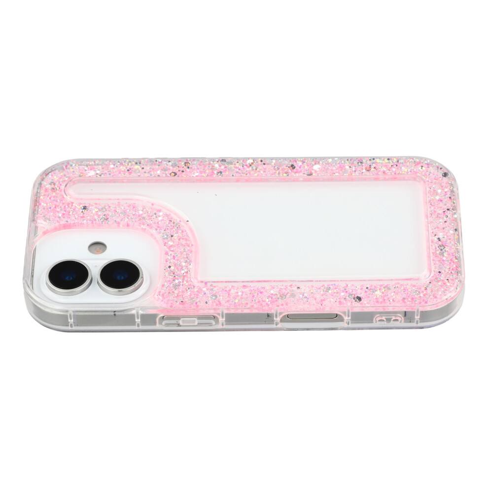 (Pink) For Iphone 17 Case Glitter Epoxy Soft Tpu Clear Back Cover Pink 6914297873893