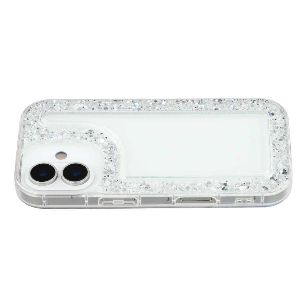 (White) For Iphone 17 Case Glitter Epoxy Soft Tpu Clear Back Cover White 6914299430322