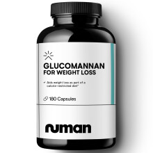 Numan Glucomannan for Weight Loss Support – Feel Full & Reduce Appetite, Glucomannan Capsules 1000mg per Serving | Natural Fibre from Konjac Root, V