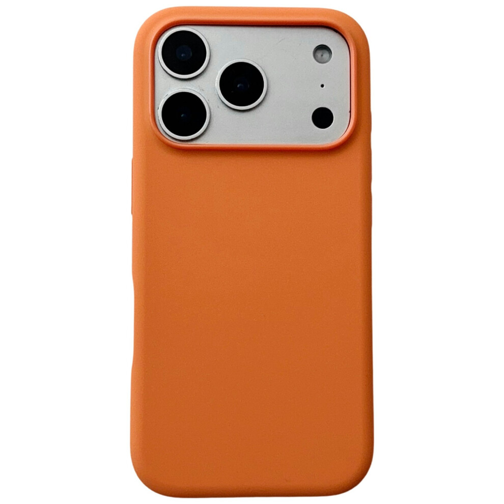 (Orange) For Iphone 17 Pro Max Compatible With Magsafe Liquid Silicone Phone Back Cover (No Logo) Orange 6914295805025