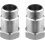 2pcs Silver 304 Stainless Steel Threaded Adapter for Welding & Sensor Decontaminator 1