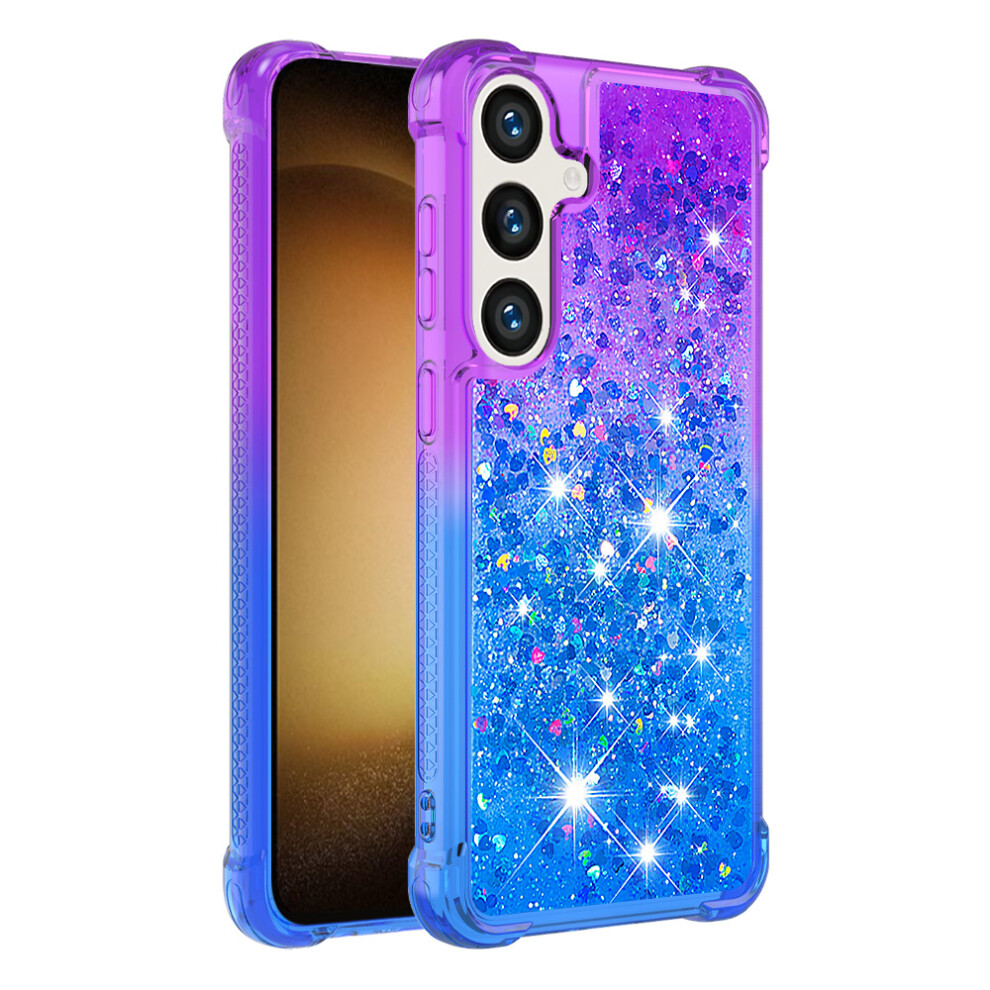(Purple+Sky ) For Samsung Galaxy S26 Tpu Case Gradient Quicksand Phone Back Cover Blue 6914297357843