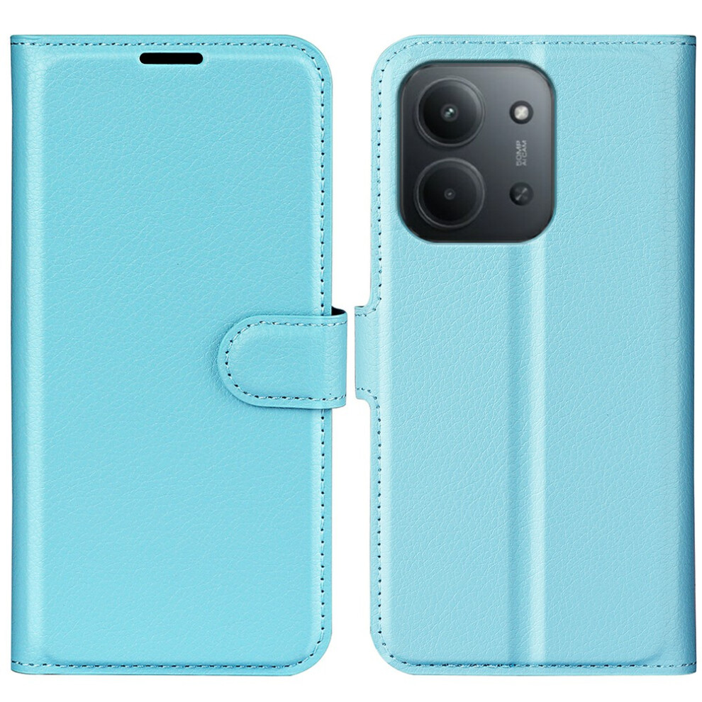 (Blue) Amorus Wallet Case For Xiaomi Redmi 15C 5G (Eu) (173Mm) / 4G (Eu) (173Mm) / Poco C85 4G (173Mm) Litchi Texture Shock Blue 6914298312858