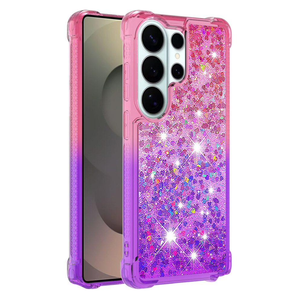 (+Purple) For Samsung Galaxy S26 Ultra Tpu Case Gradient Quicksand Phone Back Cover Pink/Purple 6914299417705