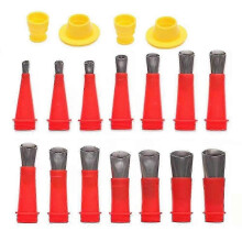 18pcs Stainless Steel Caulk Nozzle Applicator - Ideal for Silicone Sealant Finishing