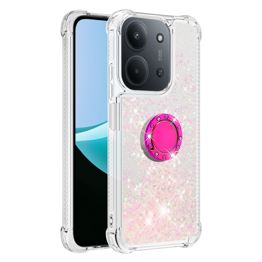 ( / Pentagram) For Xiaomi Redmi 15C 4G (Global) (171Mm) Tpu Case With Kickstand Quicksand Shockproof Cover Pink 6914295180726