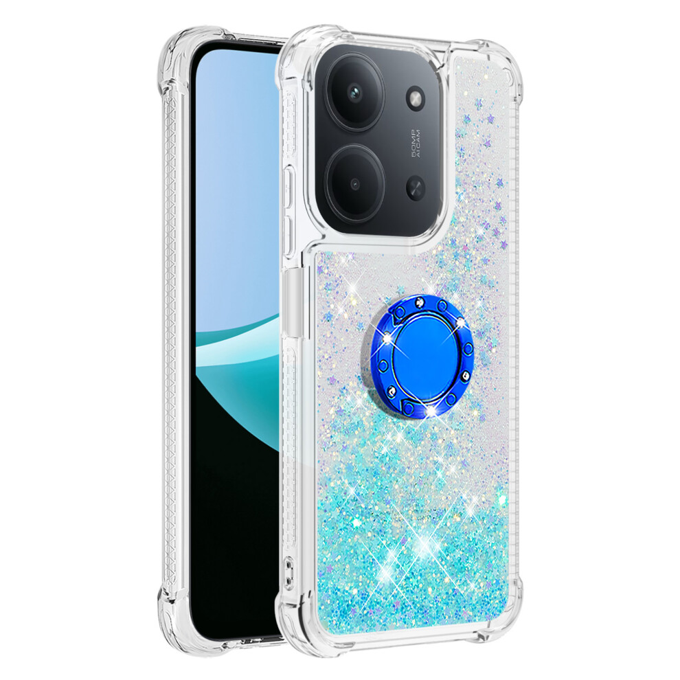 ( / Pentagram) For Xiaomi Redmi 15C 4G (Global) (171Mm) Tpu Case With Kickstand Quicksand Shockproof Cover Blue 6914298260494