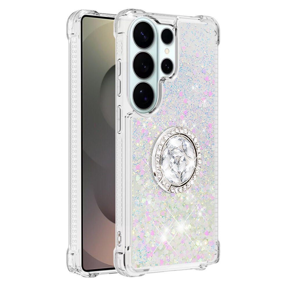 (Laser / Hearts) For Samsung Galaxy S26 Ultra Tpu Case With Kickstand Quicksand Shockproof Cover 6914298865422
