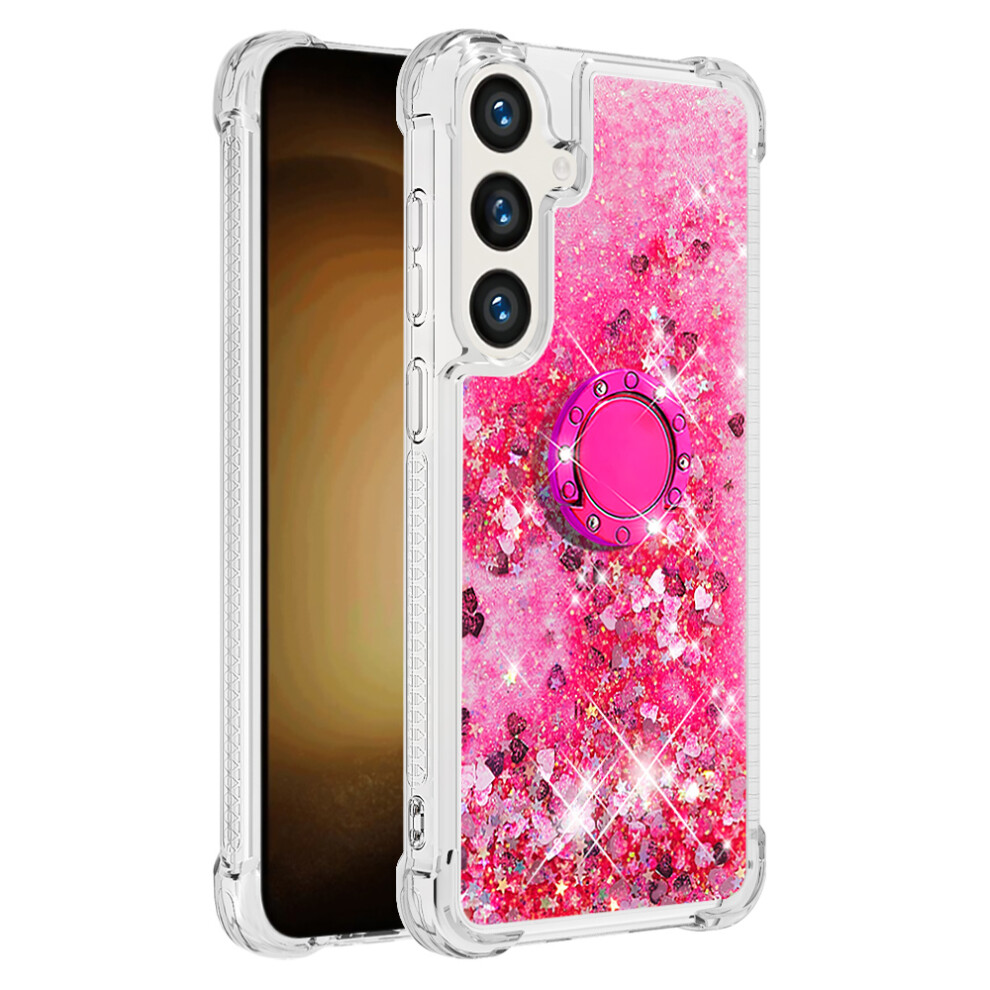 ( / Hearts) For Samsung Galaxy S26 Tpu Case With Kickstand Quicksand Shockproof Cover Pink 6914299870203