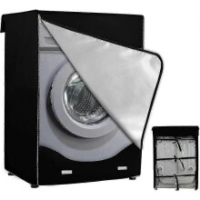 Waterproof & Dustproof Protective Cover for - Front Loading Washing Machine (XL 60x64x85cm, Black)