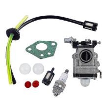 Vergaser-Reparatursatz für Rasenmäher mit Kraftstofffilter, Zündkerze, Dichtung und Schlauch für BG430 43cc 49cc 52cc Motoren