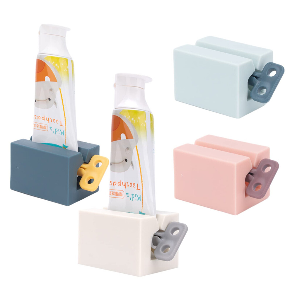 Ykl 4 Pcs Toothpaste Squeezer, Rolling Tube Toothpaste Squeezer With Frosted Handles Toothpaste Holder Stand Bathroom Organizer,Saves Toothpaste And Crea