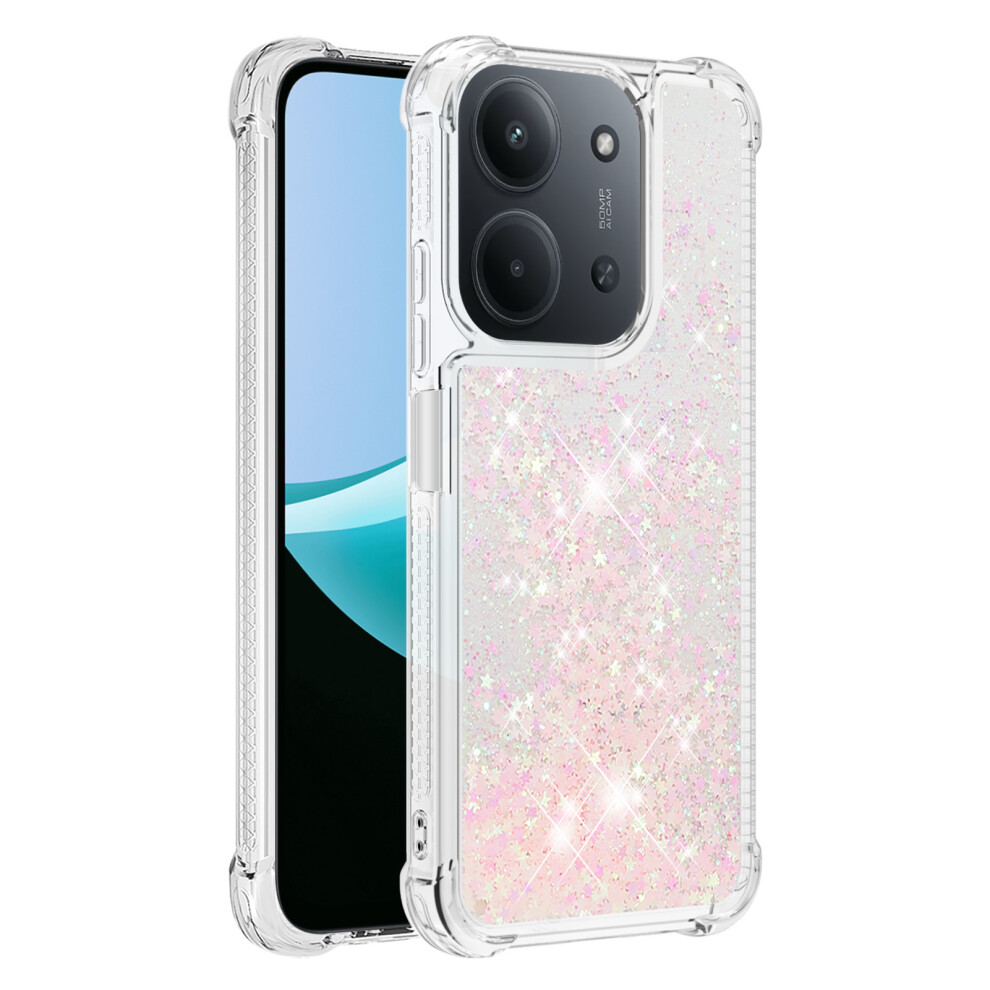 ( / Pentagrams) For Xiaomi Redmi 15C 4G (Global) (171Mm) Tpu Case Glitter Quicksand Shockproof Phone Back Cover Pink 6914293737212