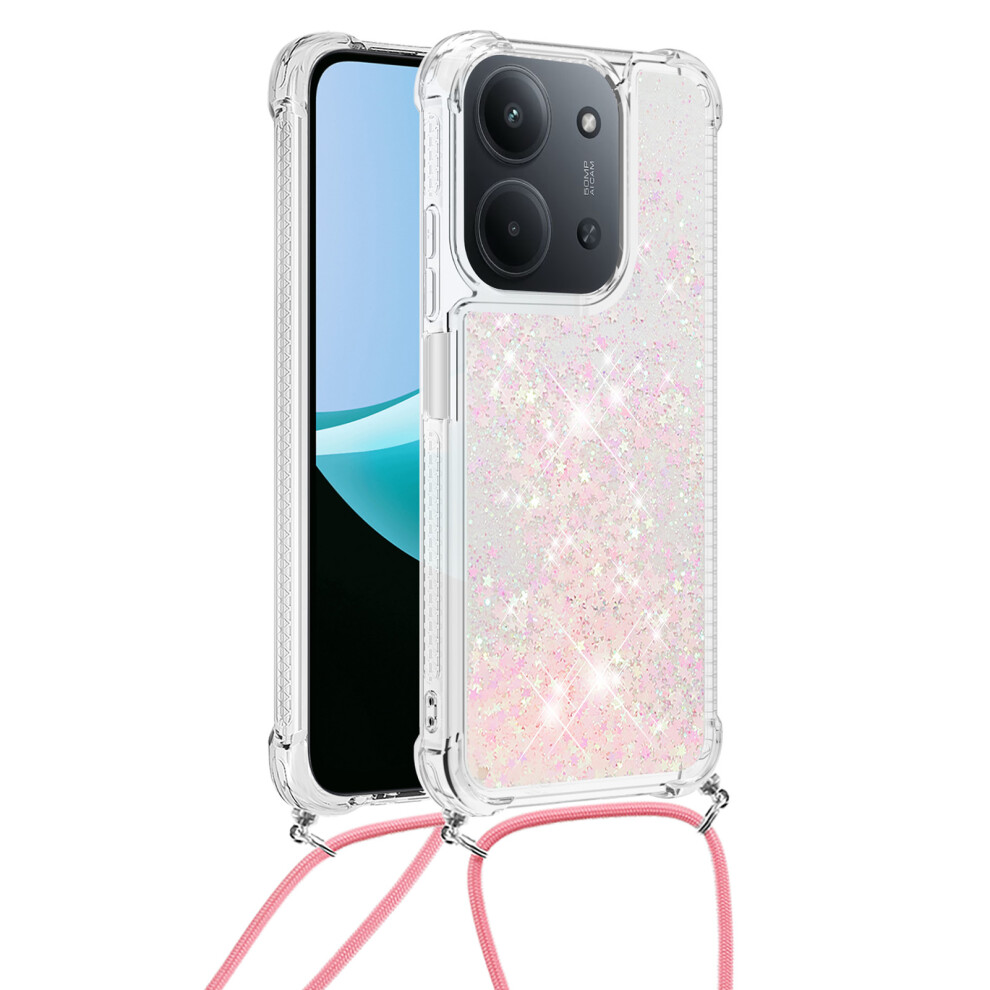 ( / Pentagrams) For Xiaomi Redmi 15C 4G (Global) (171Mm) Tpu Case Quicksand Phone Cover With Lanyard Pink 6914293073969
