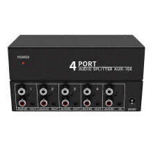 RCA audio splitter for DVD - 1 input 4 output L/R connector