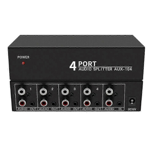 RCA audio splitter for DVD - 1 input 4 output L/R connector