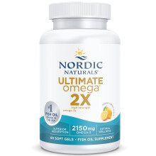Nordic Naturals Ultimate Omega 3 2X, 2150mg Omega-3 Capsules High Strength Fish