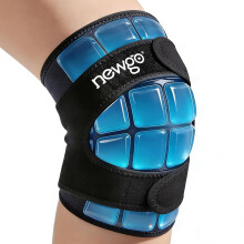 NEWGO Ice Pack for knee, 1 Hour Long Coldness Knee Ice Pack Wrap After Replacement Surgery with Ice Grid Gel Design, Soothing Cold Therapy for Menisc