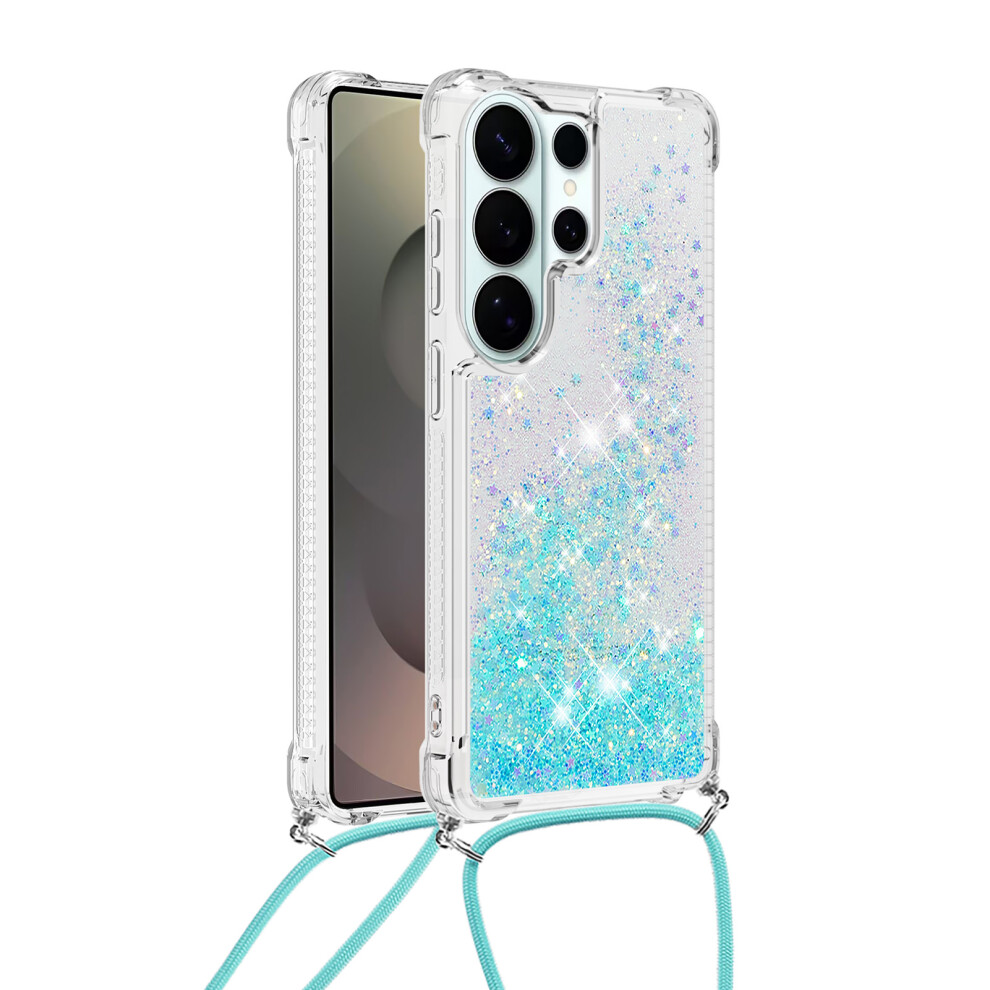 ( / Pentagram) For Samsung Galaxy S26 Ultra Tpu Case Quicksand Phone Cover With Lanyard Blue 6914295728577