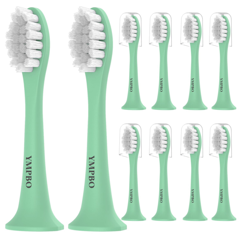 Ympbo Green Electric Toothbrush Replacement Heads Compatible With Suri Electric Toothbrush, 10 Pack Brush Heads Refill,
