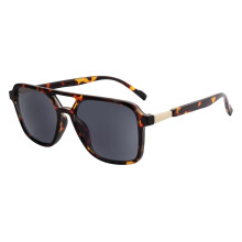 OKH Retro Reading Sunglasses for Men Women, Tinted Magnified Lenses UV400 Protection, Vintage Rectangle Readers for Outdoor Driving Beach (Tortoise/G
