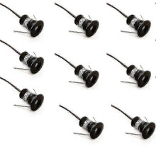Recessed ceiling spotlights 12V LED 9-pack black waterproof warm white 3000K