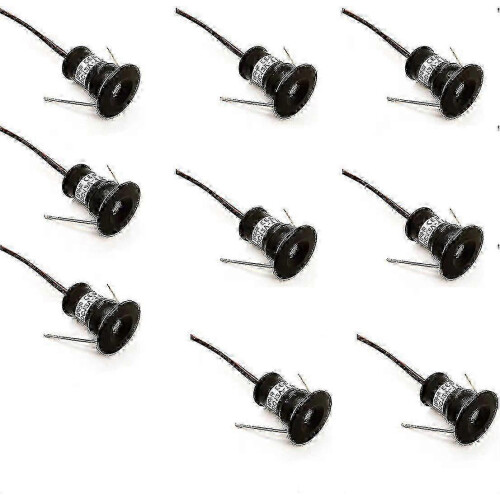 Recessed ceiling spotlights 12V LED 9-pack black waterproof warm white 3000K