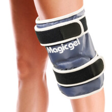 Magic Gel Ice Pack for Knees - Reusable Cold Wrap for Injuries - Soft Flexible Cooling for Icing Knee, Elbow, Calf, Wrist - Adjustable Wraparound Str