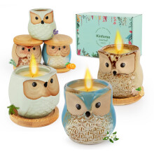 Kinforse Luxury Scented Candle Gift Set for Women - 6-Piece Whimsical Owl-Themed Birthday Gifts for Her, Enchanting Aromatherapy Presents for Women,