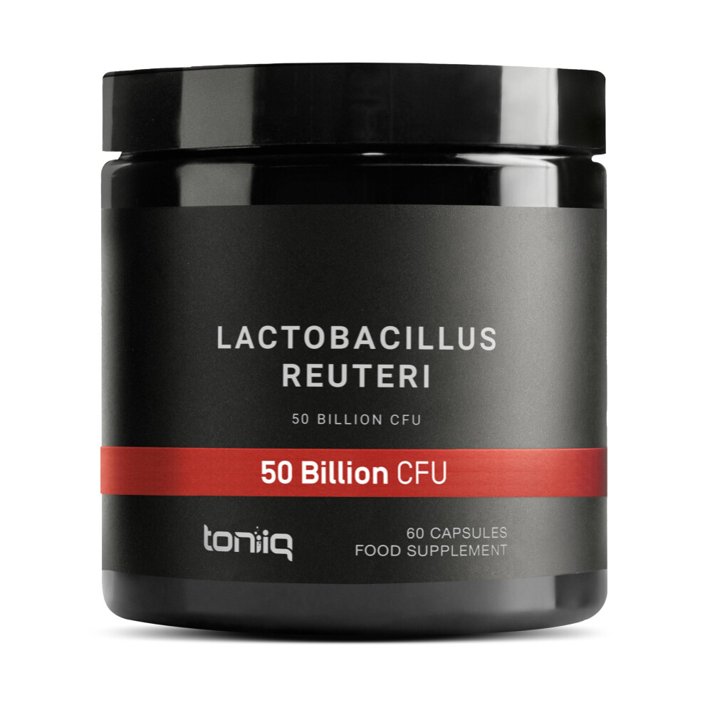 Toniiq 50 Billion Cfu Lactobacillus Reuteri Probiotic 50Mg Per Serving - L Reuteri Probiotics - Highest Cfu Count Lactobacillus Reuteri Probiotic - 6