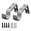 Heavy Duty, Rust-Proof Silver Metal Curtain Rod Bracket Set with Screws (2pcs) 1