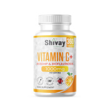 Vitamin C 1000mg per Serving | 360 Vegan Tablets - 6 Month Supply | Vitamin C with Rosehip and Bioflavonoids | High Strength Immune System and Energy