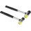 Double-ended Rubber Hammer with Plastic Handle for DIY Leather Craft - 25mm+30mm, Black (2pcs) 1
