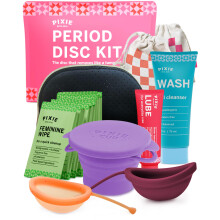 Pixie Menstrual Disc Kit - No Metals or Toxins - 100% Medical-Grade Silicone - Best Period Disc Starter Kit - Removes Like a Tampon - Proven to Becom
