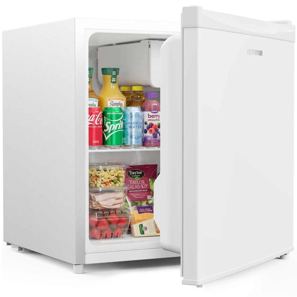 Upstreman Mini Fridge 46L, Table Top Fridge, Adjustable Thermostat, En