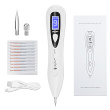 CHRERNA Skin Tag Removal Kits, Mole Remover Kit with 9 Modes &LCD Display Replaceable Kits, Plasma Pen Kits for Verruca, Age Spots, Freckle,Watt, Nev