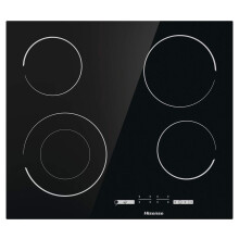 Hisense E6432C Built-in 60cm Electric Ceramic Hob with Child Lock, Touch control, Timer Function - Black 7200W, 20 x 24 x 2 inches (L x W x H)