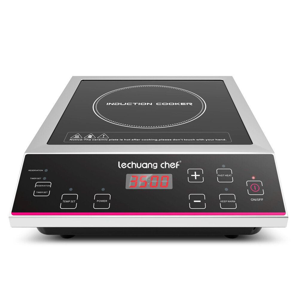 Lechuang Chef 3500W Single Induction Cooker, 10-Level Power Setting, 2
